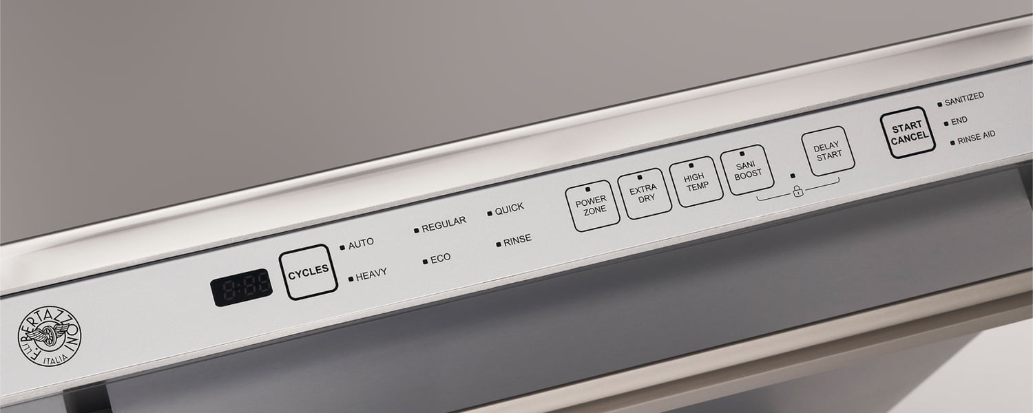 Bertazzoni DW24XT 24 Panel Installed Dishwasher 16 Settings 45Db Stainless Steel