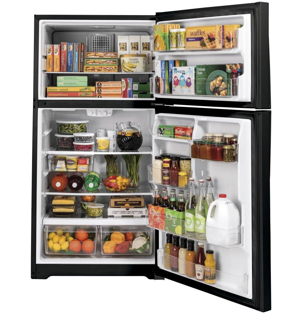 Ge Appliances GTE22JTNRBB Ge® Energy Star® 21.9 Cu. Ft. Top-Freezer Refrigerator