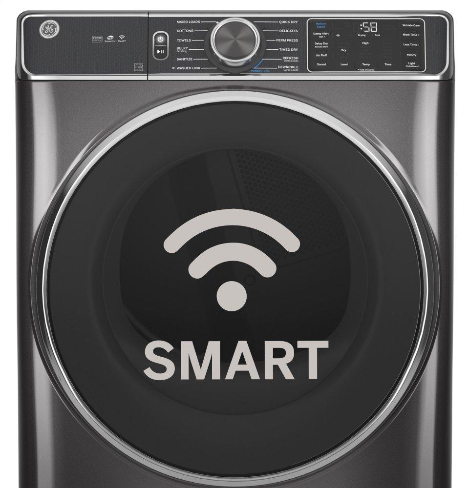 Ge Appliances GFD85GSPNRS Ge® 7.8 Cu. Ft. Capacity Smart Front Load Gas Dryer With Steam And Sanitize Cycle