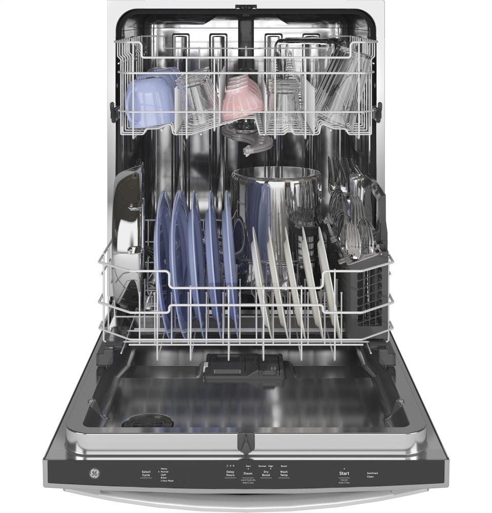 Ge Appliances GDT665SMNES Ge® Top Control With Stainless Steel Interior Dishwasher With Sanitize Cycle & Dry Boost With Fan Assist