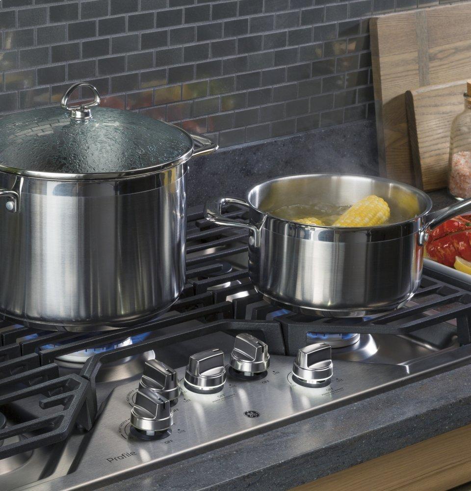 Ge Appliances PGP7030SLSS Ge Profile™ 30" Built-In Gas Cooktop With 5 Burners And Optional Extra-Large Cast Iron Griddle