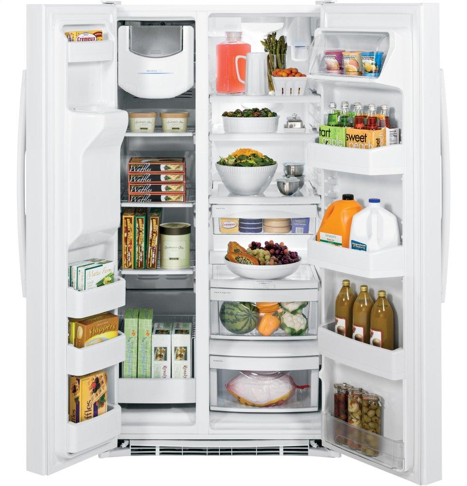 Ge Appliances GSS25GGHWW Ge® 25.3 Cu. Ft. Side-By-Side Refrigerator