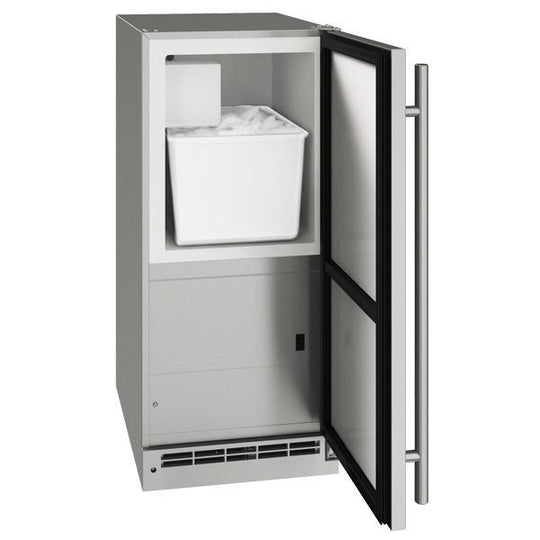 U-Line UOCR115SS01B 15" Crescent Ice Maker With Stainless Solid Finish (115 V/60 Hz Volts /60 Hz Hz)