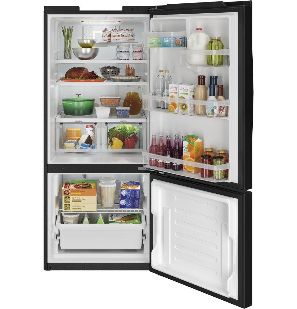 Ge Appliances GBE21DGKBB Ge® Energy Star® 21.0 Cu. Ft. Bottom-Freezer Refrigerator