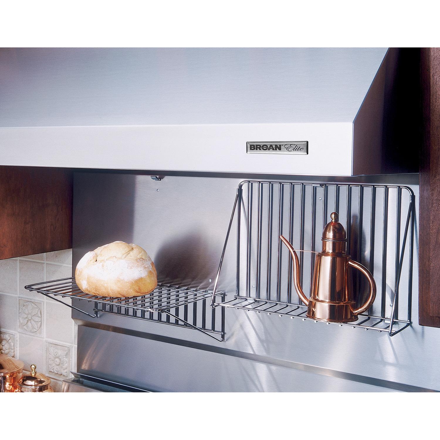 Broan RMP4204 42-Inch Backsplash With Shelves In Stainless Steel