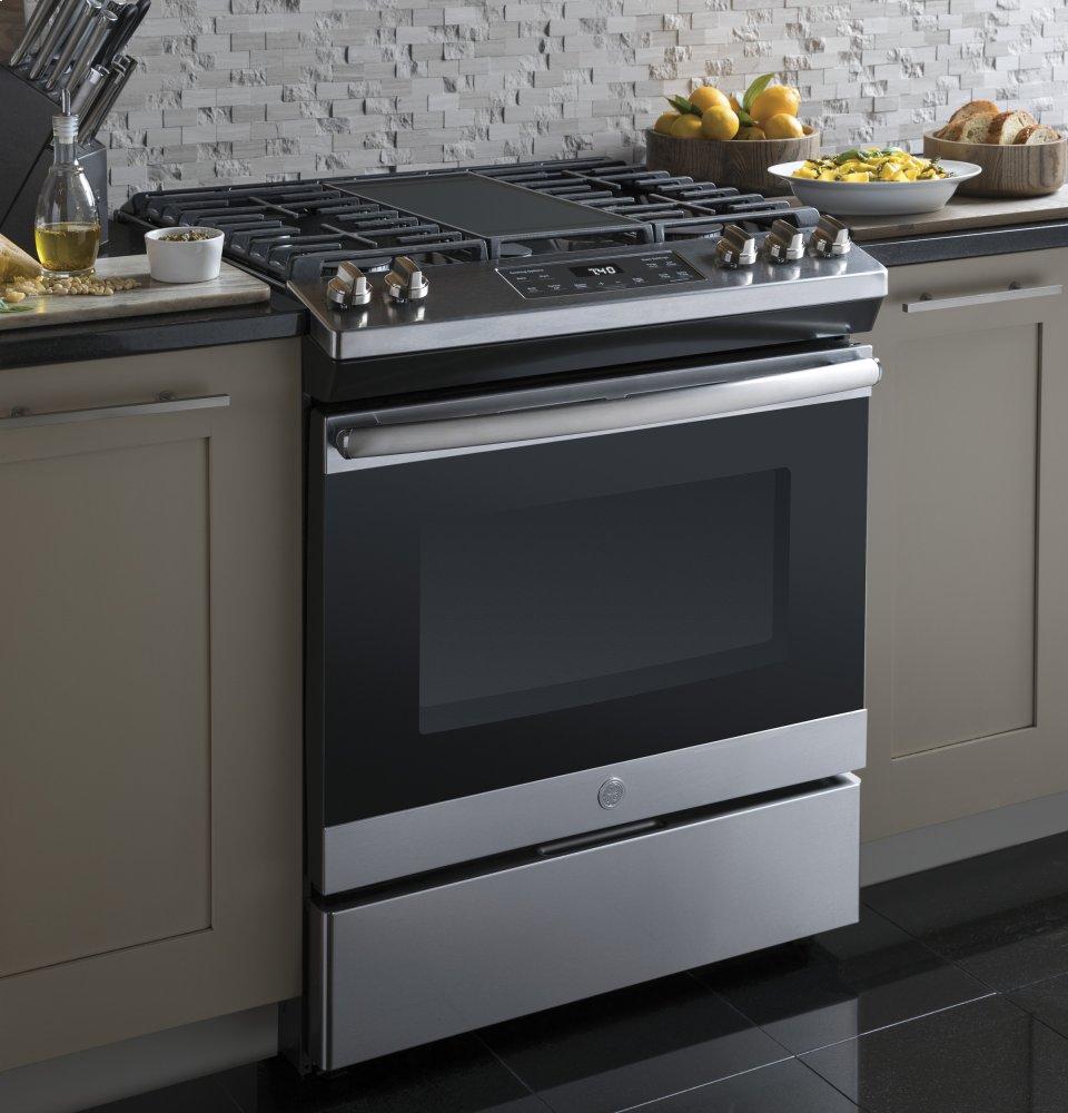 Ge Appliances JGSS66SELSS Ge® 30" Slide-In Front Control Gas Range