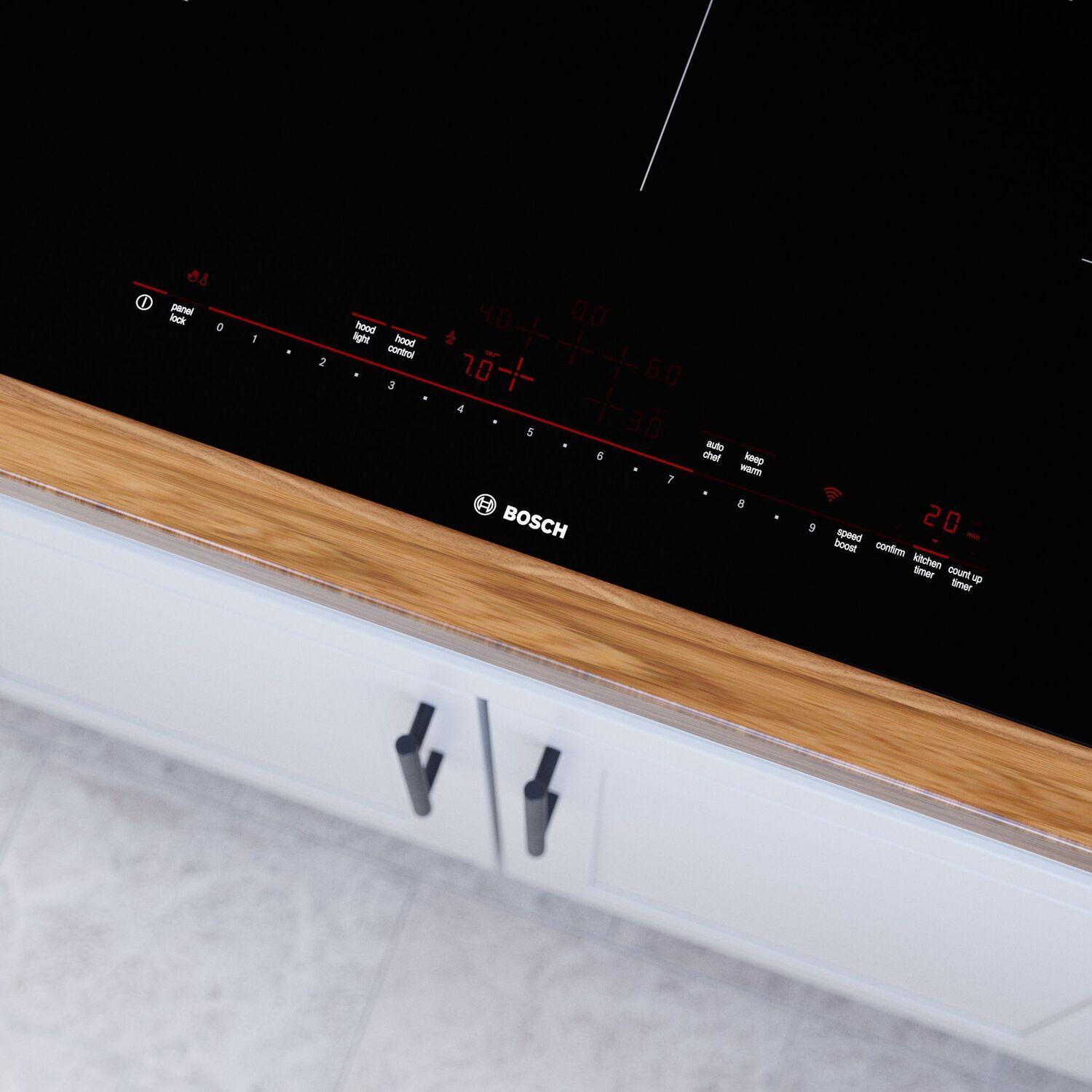 Bosch NIT8660UC 800 Series Induction Cooktop 36'' Black, Surface Mount Without Frame Nit8660Uc