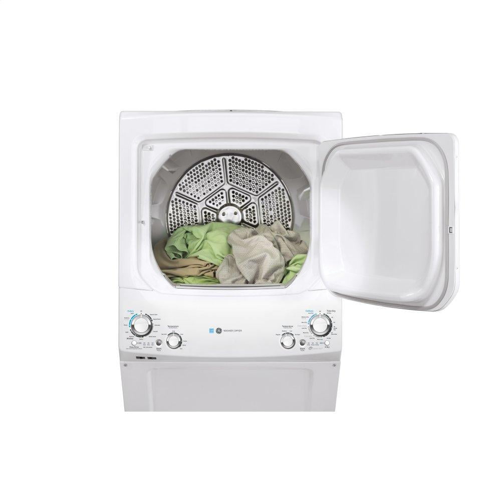 Ge Appliances GUD27GESNWW Ge Unitized Spacemaker® Energy Star® 3.9 Cu. Ft. Capacity Washer With Stainless Steel Basket And 5.9 Cu. Ft. Capacity Gas Dryer