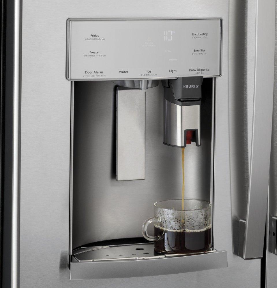 Ge Appliances PFE28PYNFS Ge Profile™ Series Energy Star® 27.7 Cu. Ft. Smart Fingerprint Resistant French-Door Refrigerator With Keurig® K-Cup® Brewing System