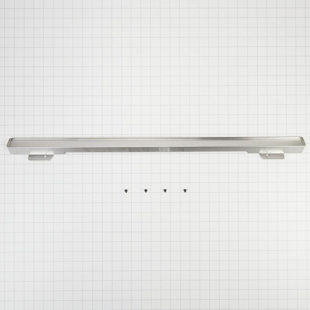 Amana W10727416 30" Warming Drawer Heat Deflector, Black/Stainless Steel