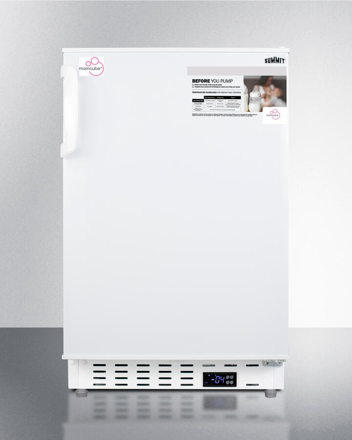 Summit ALFZ36MC Built-In Undercounter Momcube Residential All-Freezer In White With Door Storage And Manual Defrost Operation, Ada Compliant
