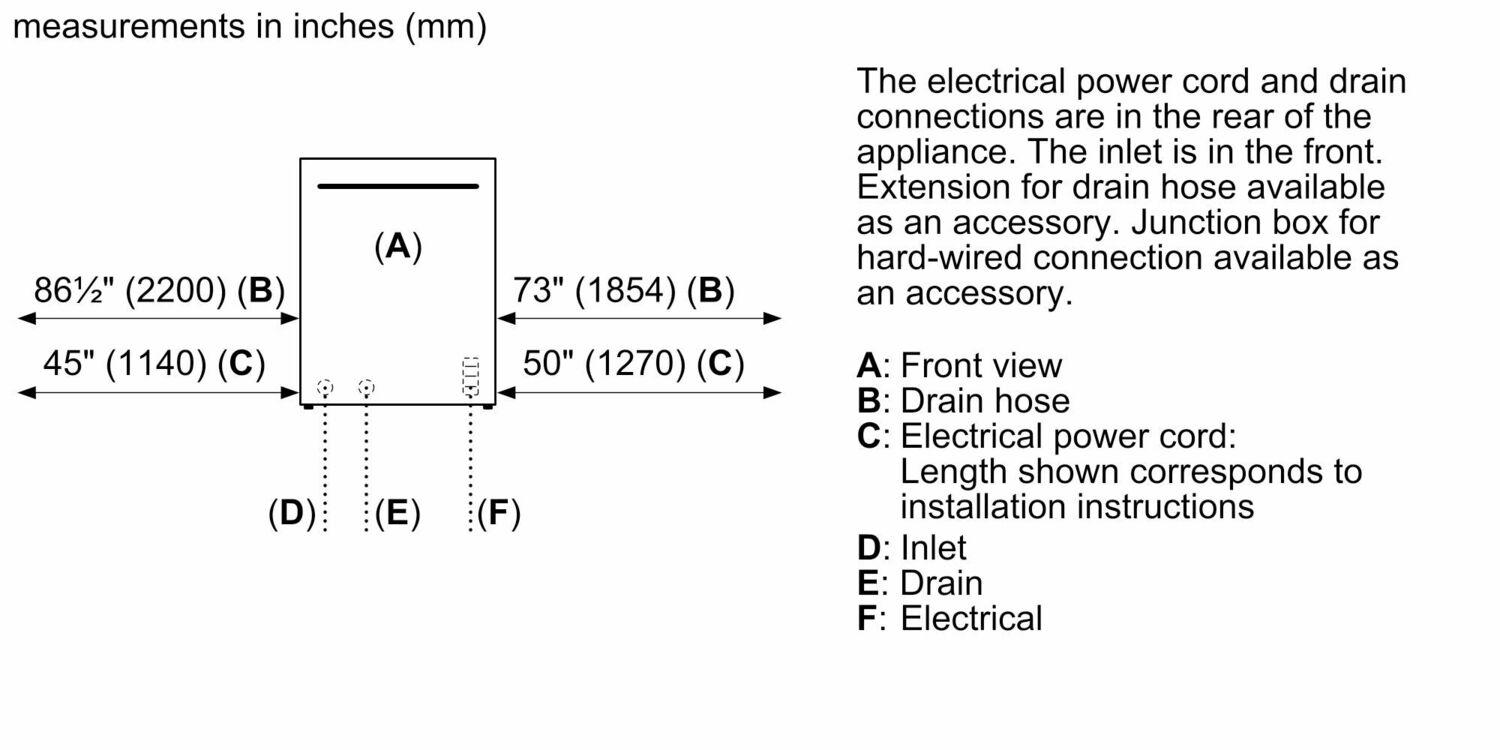Bosch SHE4AEM5N 100 Plus Dishwasher 24