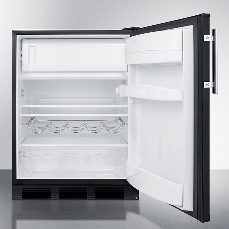 Summit CT663BKADA Ada Compliant Freestanding Refrigerator-Freezer For Residential Use, Cycle Defrost With Deluxe Interior And Black Finish