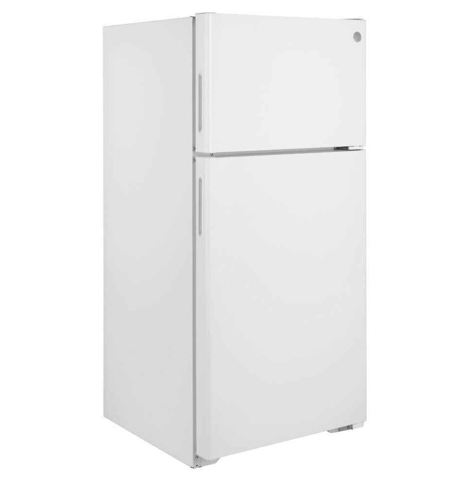Ge Appliances GPE17CTNRWW Ge® Energy Star® 16.6 Cu. Ft. Recessed Handle Top-Freezer Refrigerator