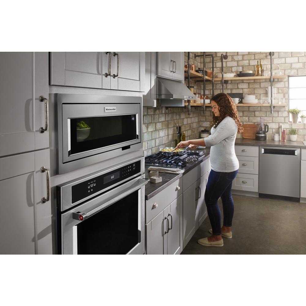 Amana W11451314 Built-In Low Profile Microwave Slim Trim Kit With Pocket Handle, Stainless Steel