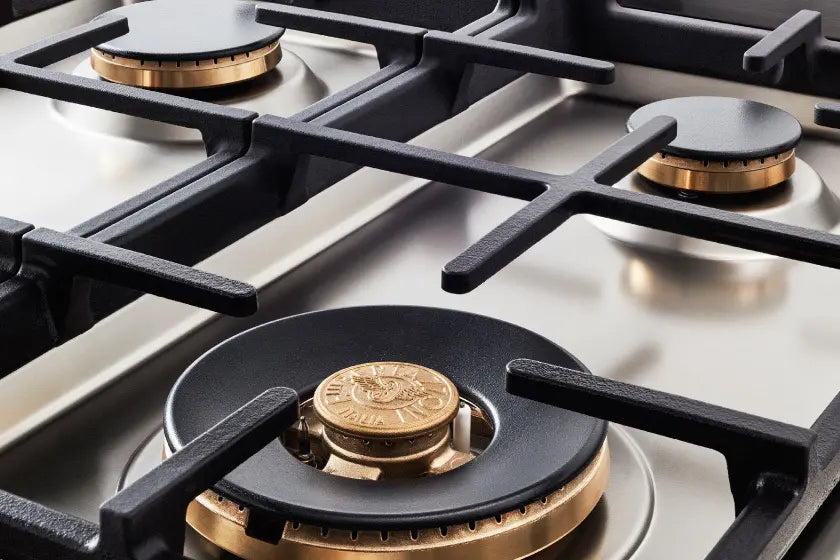 Bertazzoni PROF366RTBXT 36 Gas Rangetop 6 Brass Burners Stainless Steel