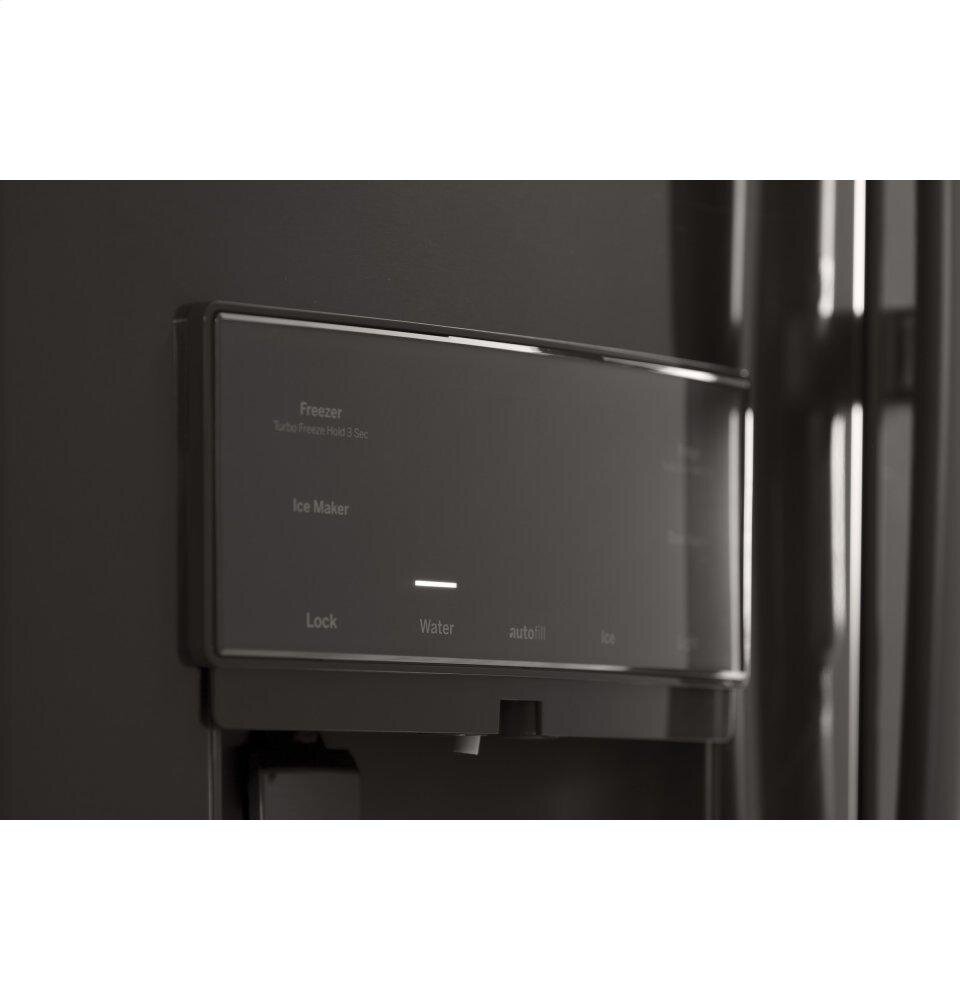 Ge Appliances PYE22KBLTS Ge Profile™ Series Energy Star® 22.1 Cu. Ft. Counter-Depth French-Door Refrigerator With Hands-Free Autofill