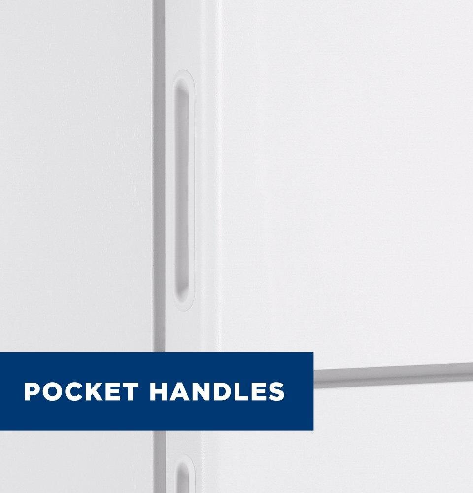 Ge Appliances GPE17CTNRWW Ge® Energy Star® 16.6 Cu. Ft. Recessed Handle Top-Freezer Refrigerator