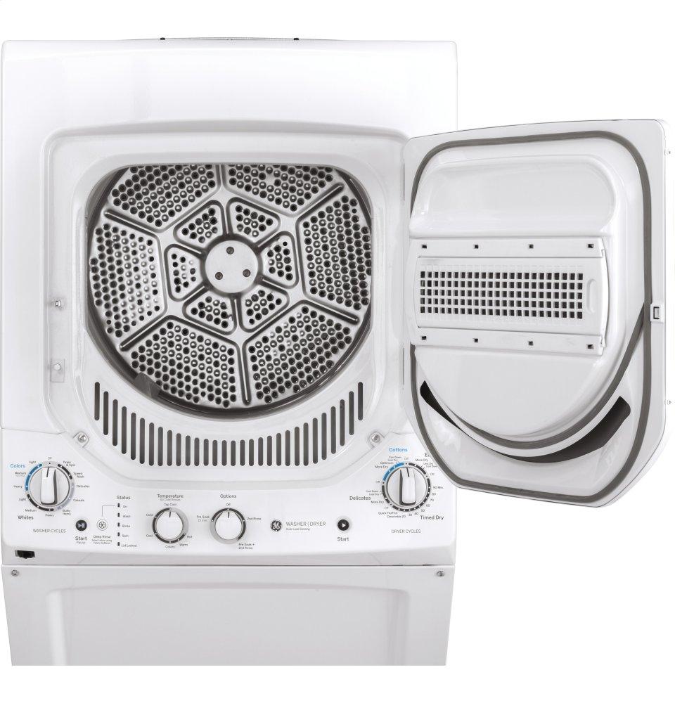 Ge Appliances GUD24ESSMWW Ge Unitized Spacemaker® 2.3 Cu. Ft. Capacity Washer With Stainless Steel Basket And 4.4 Cu. Ft. Capacity Electric Dryer