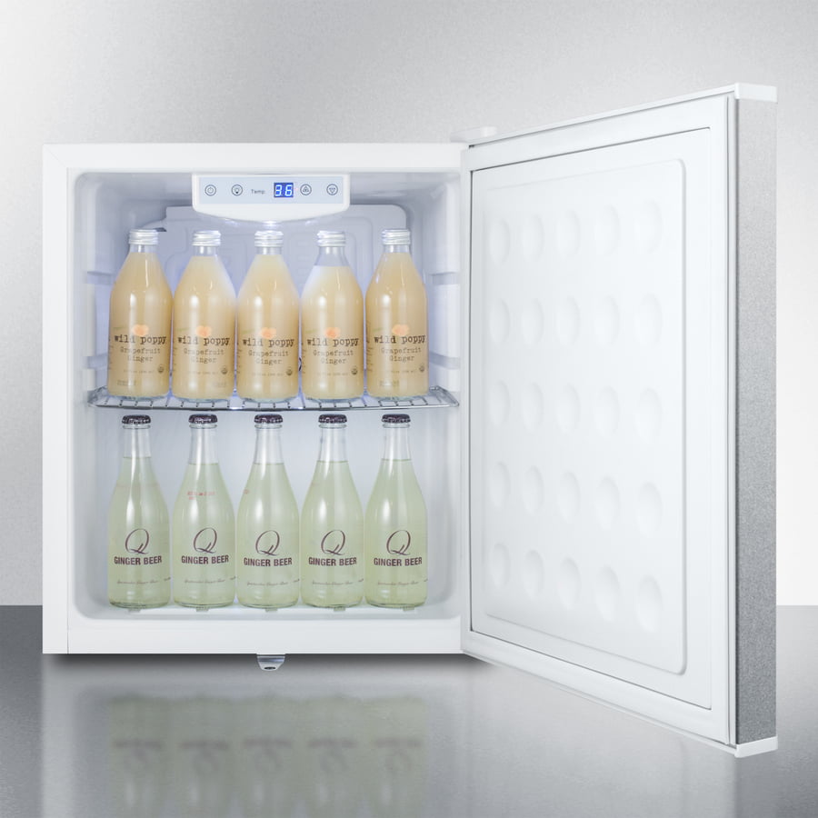 Summit FFAR25L7SS Commercial Style Compact All-Refrigerator In White With Digital Thermostat