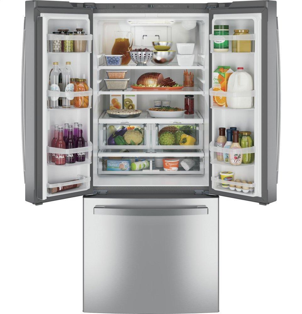 Ge Appliances GNE21FYKFS Ge® Energy Star® 20.8 Cu. Ft. French-Door Refrigerator