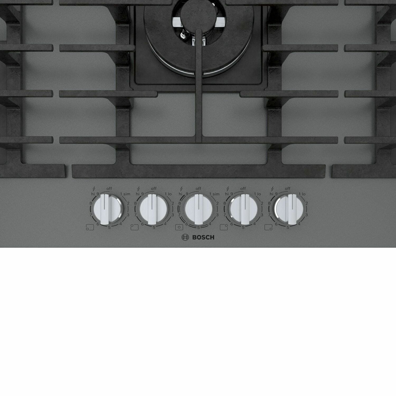 Bosch NGMP677UC Benchmark® Gas Cooktop 36'' Hard Glass, Dark Silver Ngmp677Uc