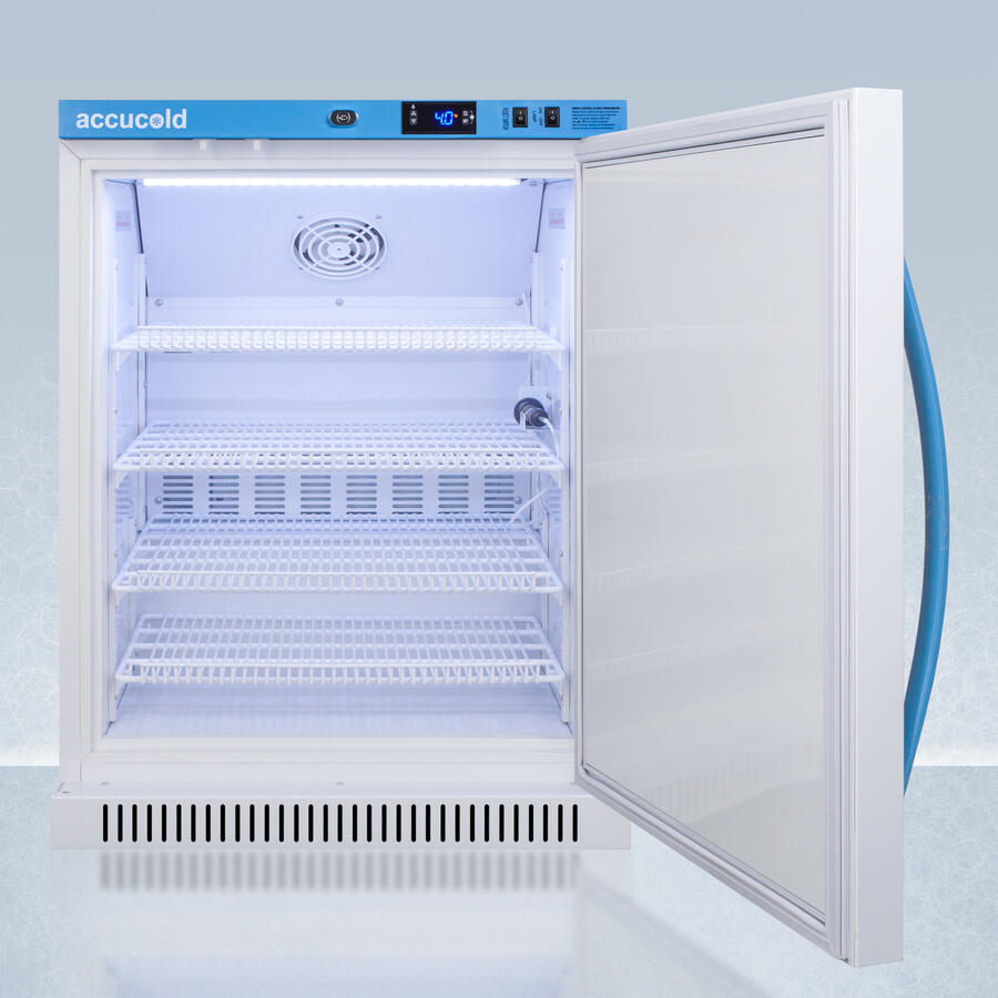 Summit ARS6ML Performance Series Med-Lab Freestanding 6 Cu.Ft. Ada Height All-Refrigerator, With Antimicrobial Silver-Ion Handle And Hospital Grade Cord 'Green Dot' Plug