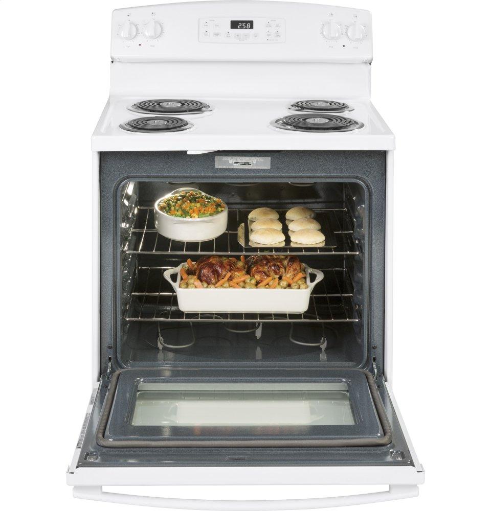Ge Appliances JB258DMWW Ge® 30" Free-Standing Self-Clean Electric Range