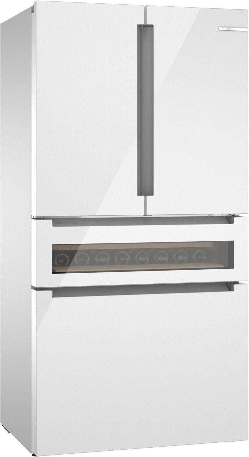 Bosch B36CL81ENW 800 Series French Door Bottom Mount Refrigerator, Glass Door 36" White