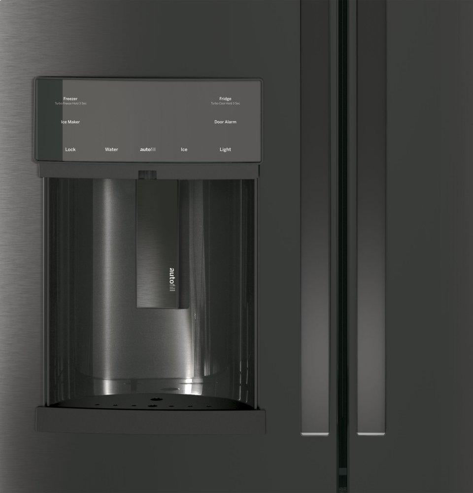 Ge Appliances PYD22KBLTS Ge Profile™ Series 22.1 Cu. Ft. Counter-Depth French-Door Refrigerator With Door In Door And Hands-Free Autofill