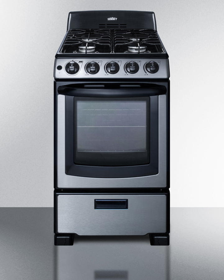 Summit PRO201SS 20" Wide Gas Range