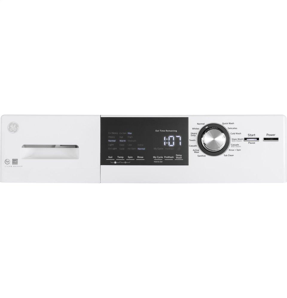 Ge Appliances GFW148SSMWW Ge® 24" 2.4 Cu. Ft. Energy Star® Front Load Washer With Steam