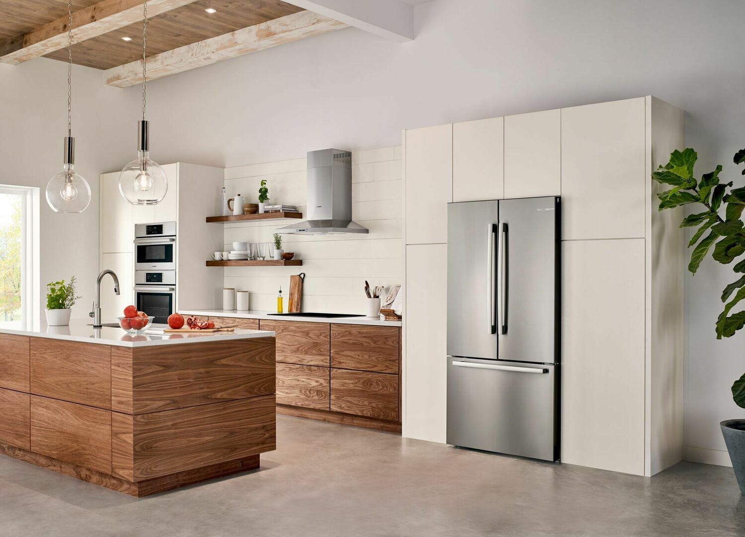 Bosch B36CT80SNS 800 Series French Door Bottom Mount Refrigerator 36'' Easy Clean Stainless Steel B36Ct80Sns