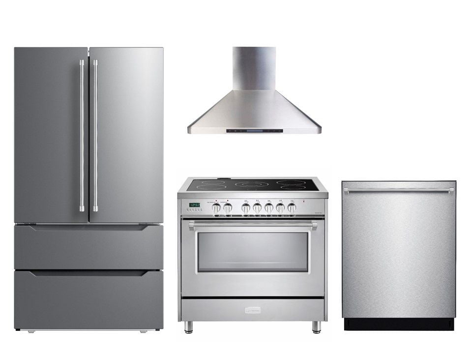 Verona VDFSEE365SS Stainless Steel 36" Designer Electric Glass Top Range - Designer Series