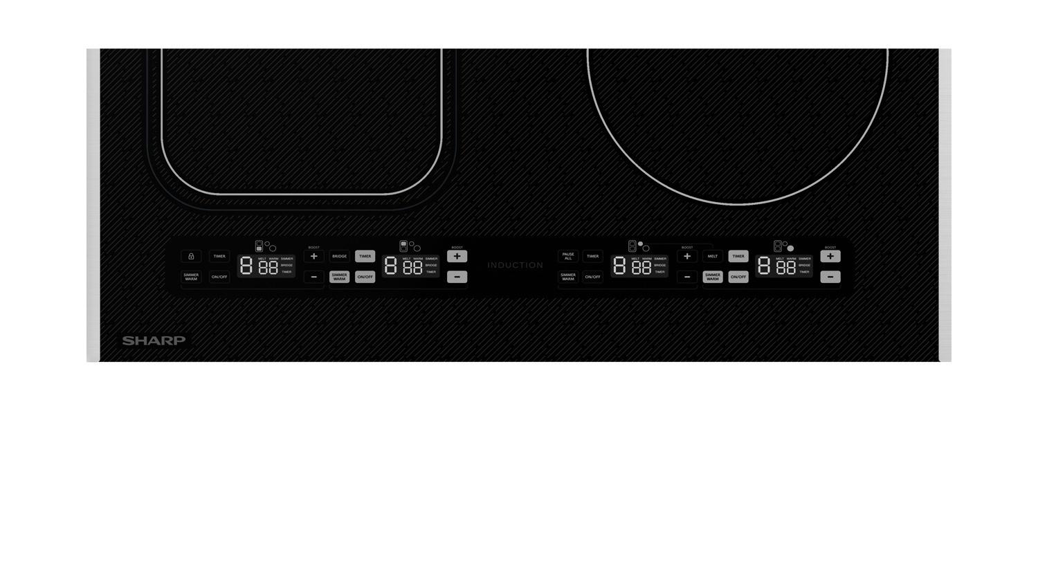Sharp SCH2443GB Sharp 24 In. Induction Cooktop With Side Accessories