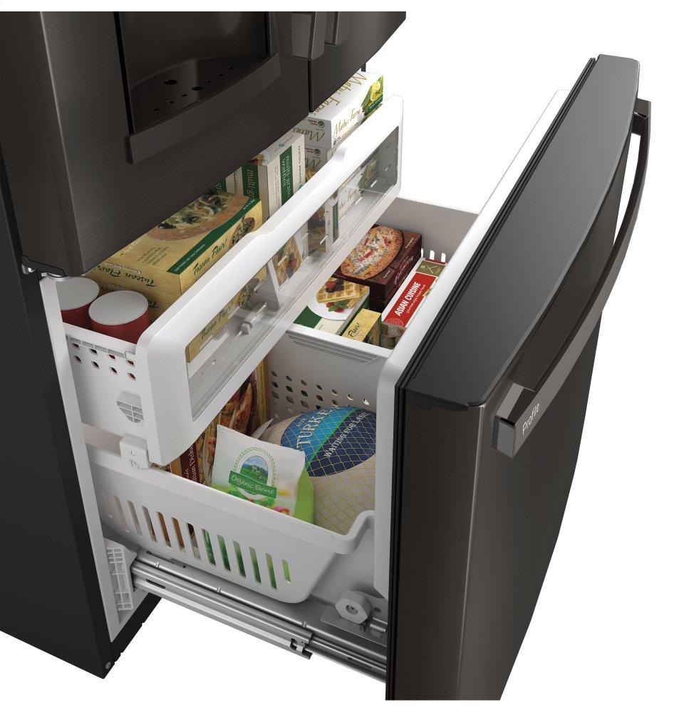 Ge Appliances PYE22KBLTS Ge Profile™ Series Energy Star® 22.1 Cu. Ft. Counter-Depth French-Door Refrigerator With Hands-Free Autofill