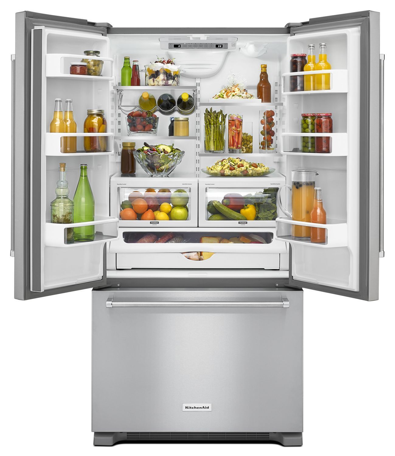 Kitchenaid KRFC302ESS 22 Cu. Ft. 36-Inch Width Counter Depth French Door Refrigerator With Interior Dispense Stainless Steel