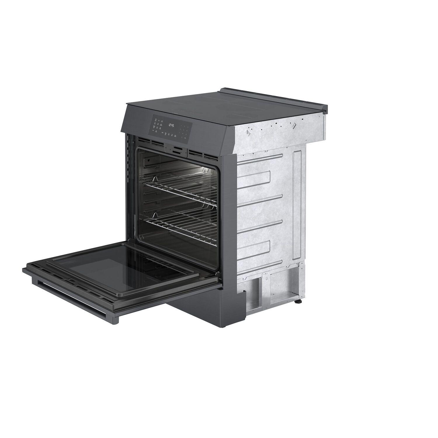 Bosch HII8047U 800 Series Induction Slide-In Range 30'' Black Stainless Steel Hii8047U