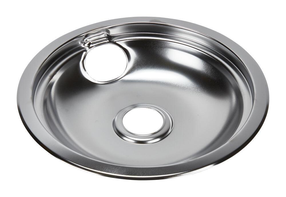 Maytag W10196405RW Electric Range Round Burner Drip Bowl, Chrome - Gray