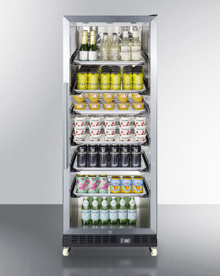 Summit SCR1156RI 24" Wide Mini Reach-In Beverage Center With Dolly