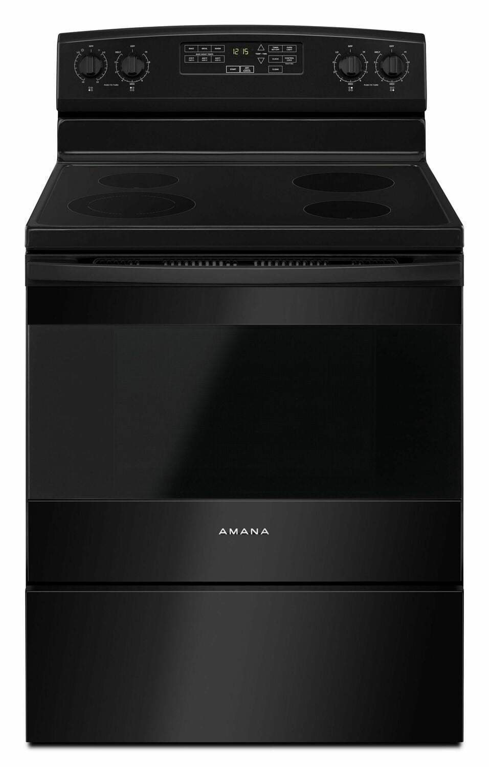 Amana AER6603SFB 30-Inch Electric Range With Self-Clean Option - Black