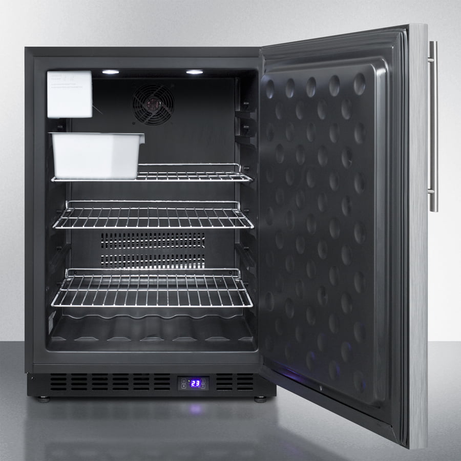 Summit SPFF51OSCSSHVIM 24" Wide Outdoor All-Freezer With Icemaker