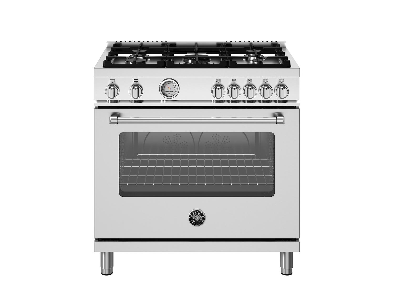 Bertazzoni MAS365GASXV 36 Inch All Gas Range, 5 Burners Stainless Steel