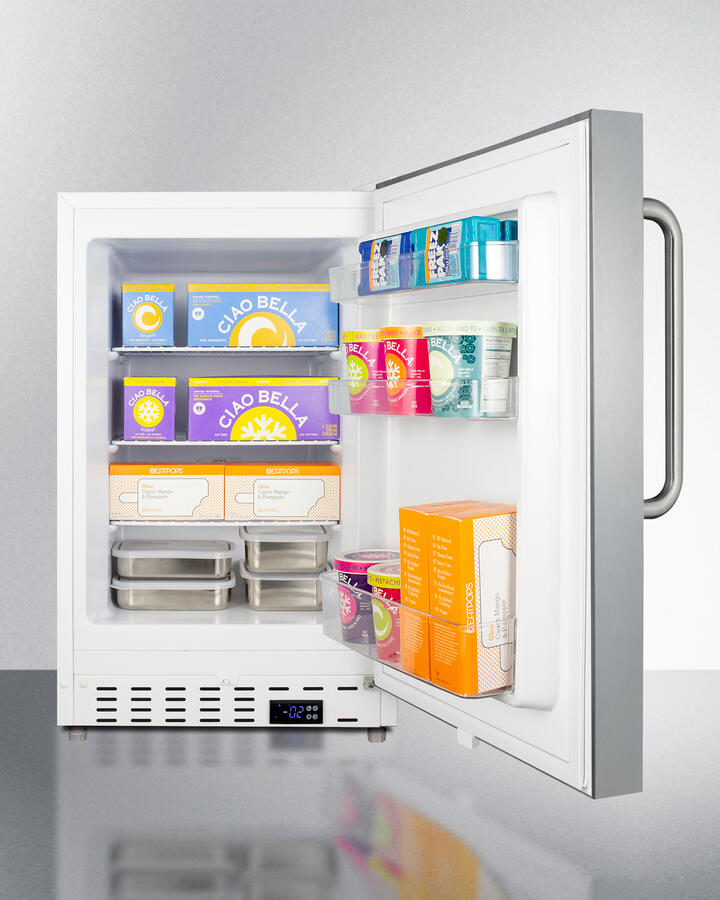 Summit ALFZ36SSTB 20" Wide Built-In All-Freezer, Ada Compliant