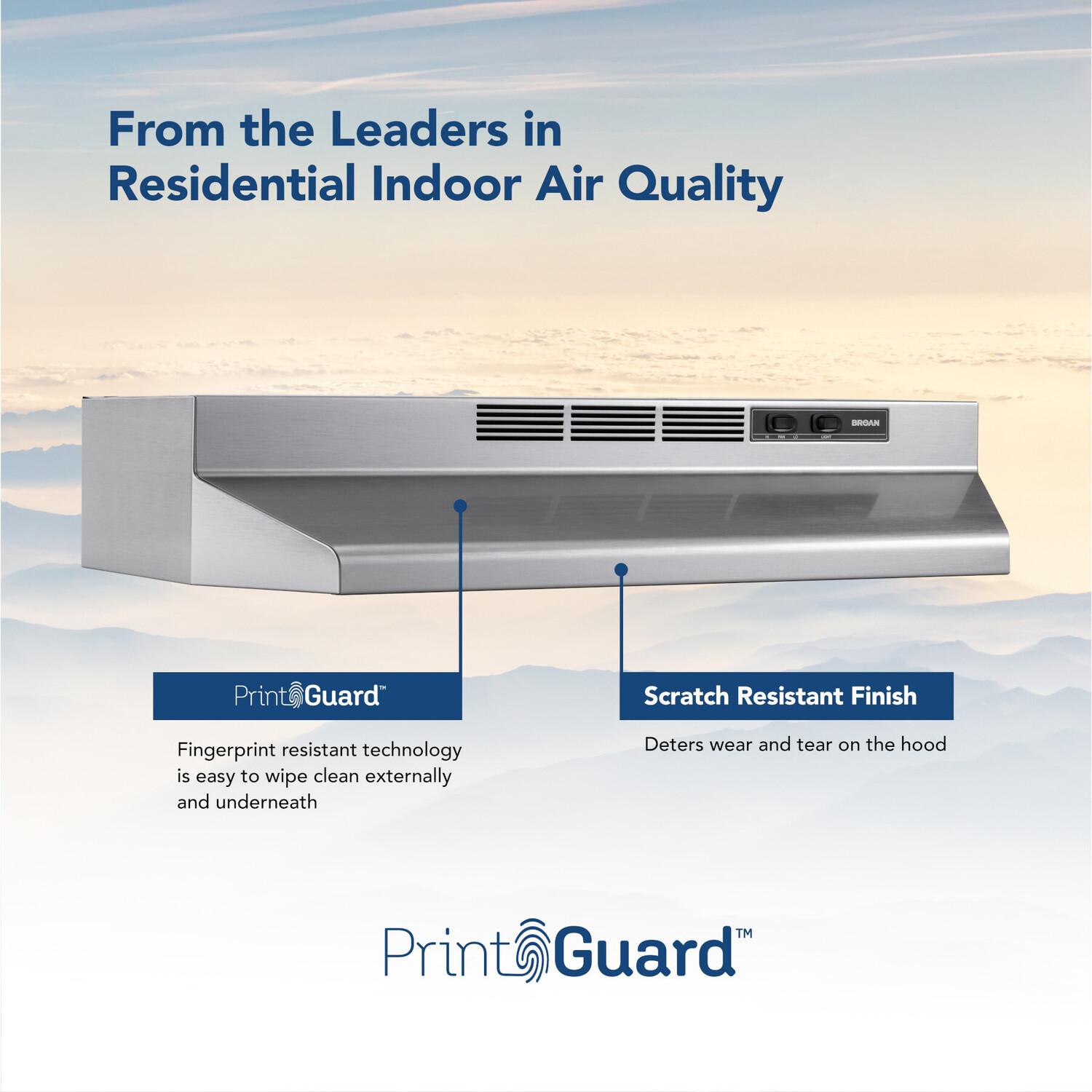 Broan BUEZ130SF Broan® 30-Inch Ductless Under-Cabinet Range Hood W/ Easy Install System, Stainless Finish