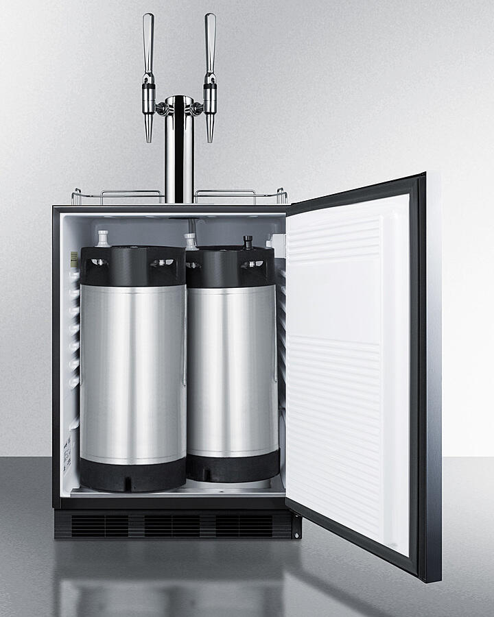 Summit SBC58BLBIADANCFTWIN 24" Wide Built-In Coffee Kegerator, Ada Compliant