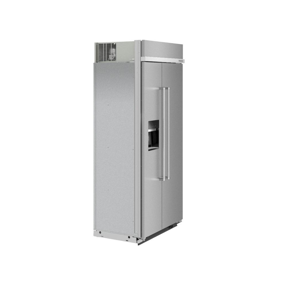 Kitchenaid KBSD708MPS 29.4 Cu. Ft. 48" Built-In Side-By-Side Refrigerator With Ice And Water Dispenser