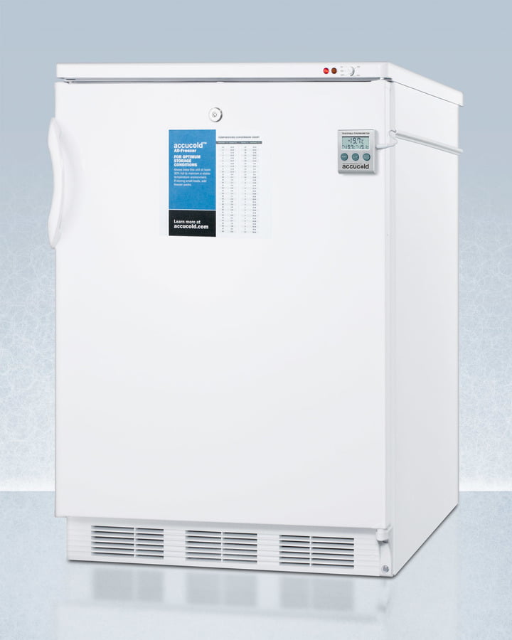 Summit VT65MLBIPLUS2 24" Wide All-Freezer For Built-In Use, Manual Defrost With A Nist Calibrated Thermometer, Lock, And -25 C Capability
