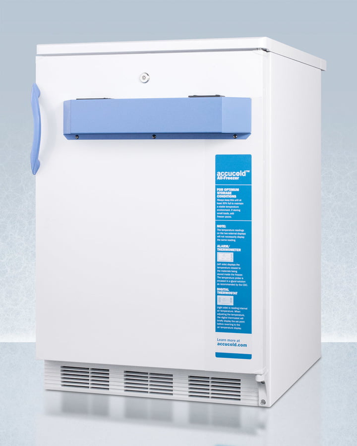 Summit VT65MLBIMED2 Built-In Undercounter Medical/Scientific -25 C Capable All-Freezer With Front Control Panel Equipped With A Digital Thermostat And Nist Calibrated Thermometer/Alarm