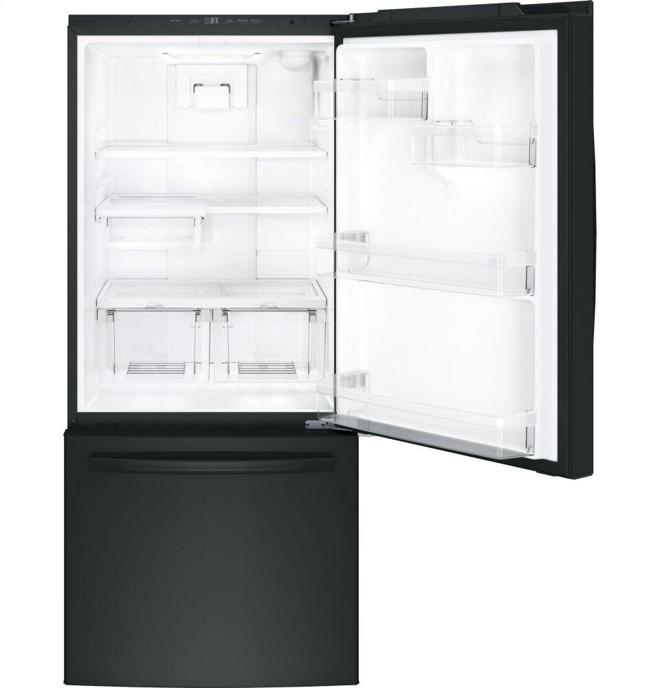 Ge Appliances GDE21EGKBB Ge® Energy Star® 21.0 Cu. Ft. Bottom-Freezer Refrigerator